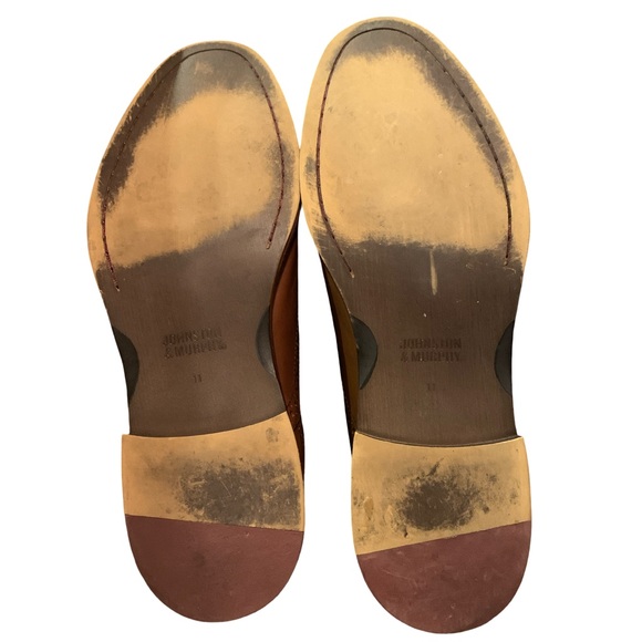 Johnston & Murphy Conard Wingtip Oxford Dress Shoes Men Size 11 Leather Preppy - Picture 5 of 7